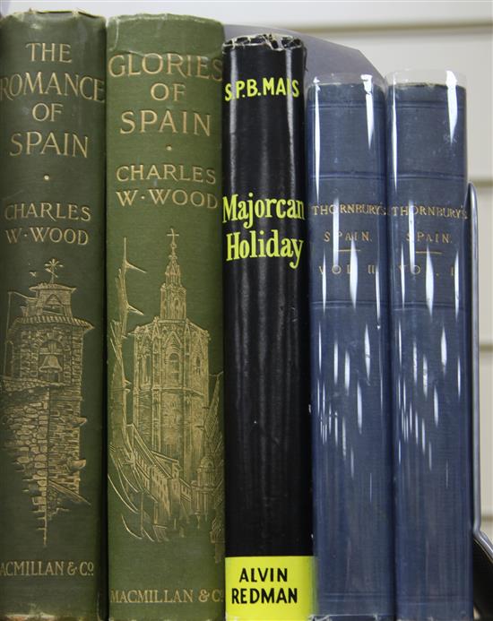 Wood, Charles W - The Romance of Spain, London 1910, and Glories of Spain, London 1901, both 8vo, green